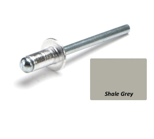 Aluminium Steel Rivet 3.2mm x 6.4mm Gull / Shale Grey